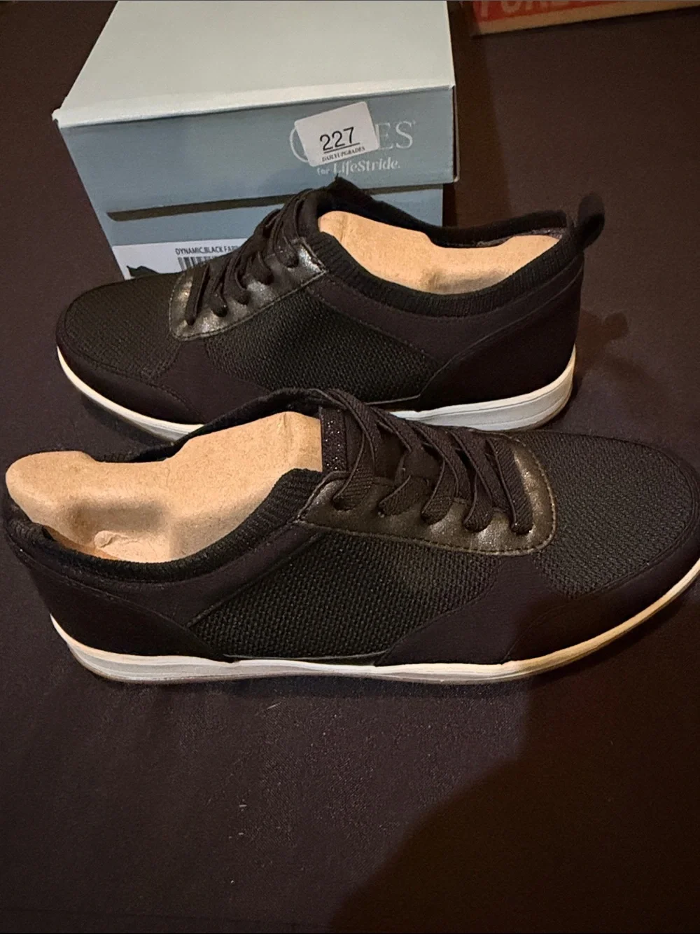 Life Stride Black Slip-On Athletic Sneakers